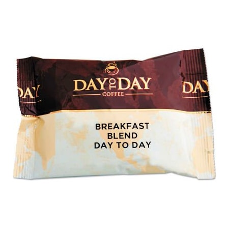 D2D Coffee Day to Day Coffee 100% Pure Coffee, Breakfast Blend, 1.5 oz Pack, 42 Packs/Carton 23003